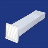 Abluftmauerkasten flach 110  x 54 mm