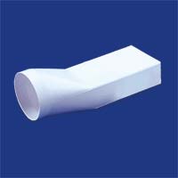 Übergangsstsück flach auf rund 110  x 54 mm