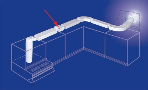 Verlegebesipiel Flachkanal 100, ISOflexa® Rohr mit Verbinder